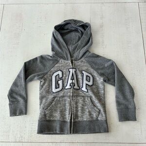 GAP Kids Heather Gray Hooded Zip-Up Sweatshirt Boys Size 4